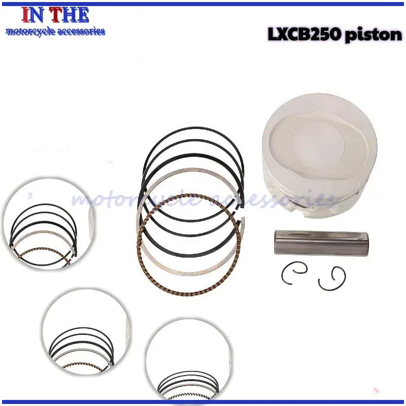 Motorcycle accessories CB250 water-cooled piston kit 70MM piston sleeve suitable for off-road vehicles ATV Hot