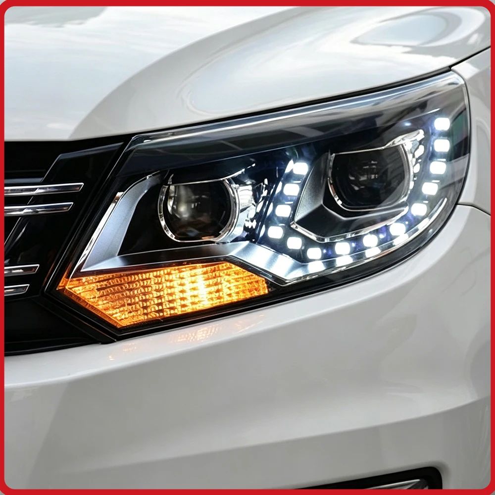 

For VW Tiguan 5N 2013-2016 Headlights Assembly Upgrade LED Lens Flashing Turn Signal Light Plug and Play High Quality