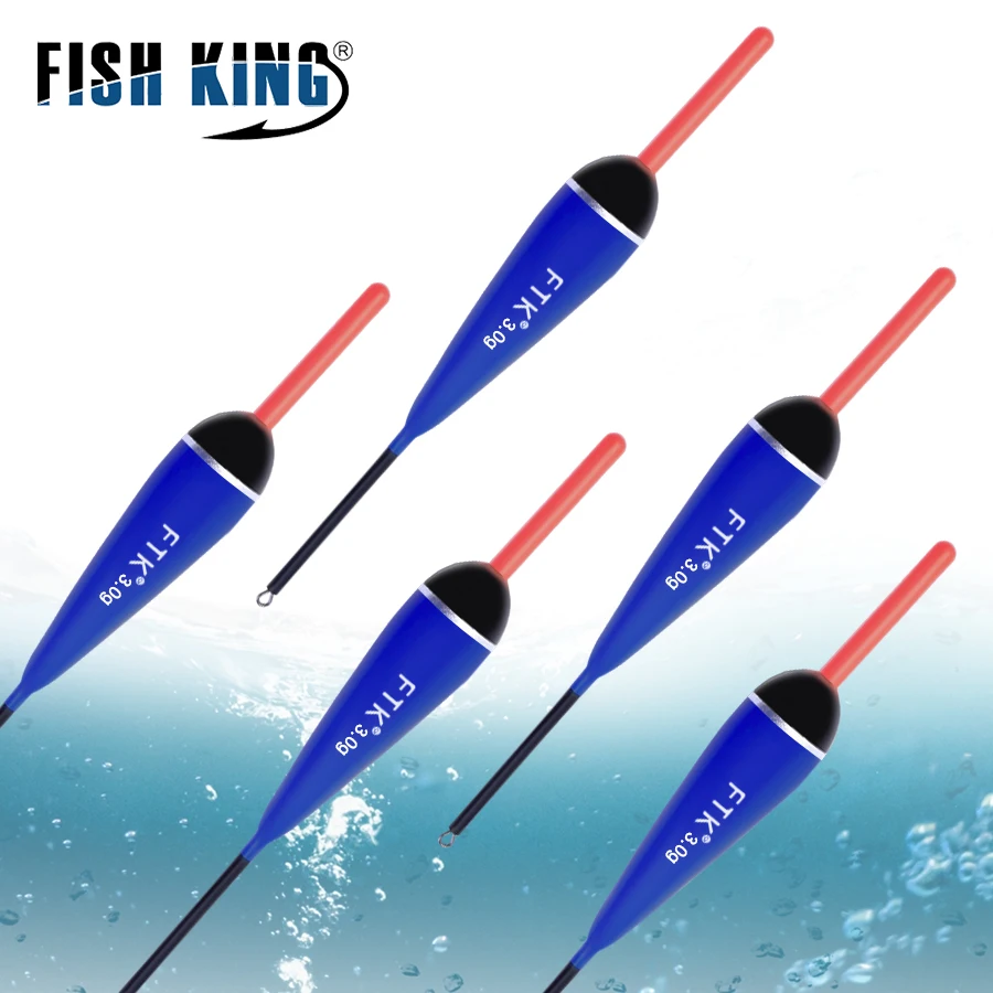 

FISH KING New Barguzinsky Fir Float 5Pcs/Set Fishing Floating Float 2-5g Long Tail Vertical Buoy Fishing Tackle For Carp Fishing