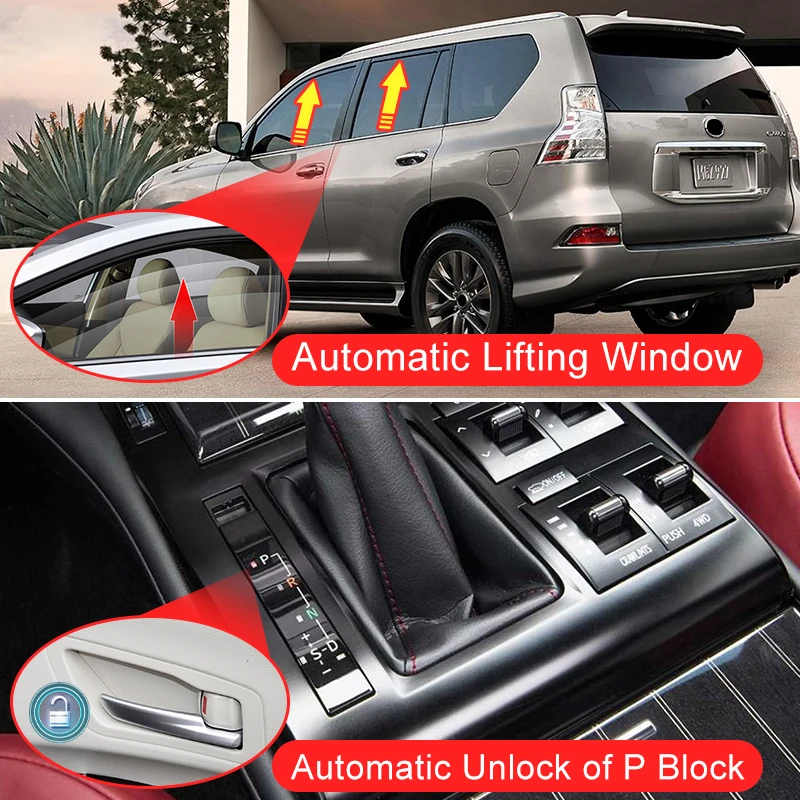 Ventana cerrada automática + cerradura de puerta + espejo retrovisor plegable OBD para Lexus GX460 GX 460 2010-2023  2021 accesorios mejorados