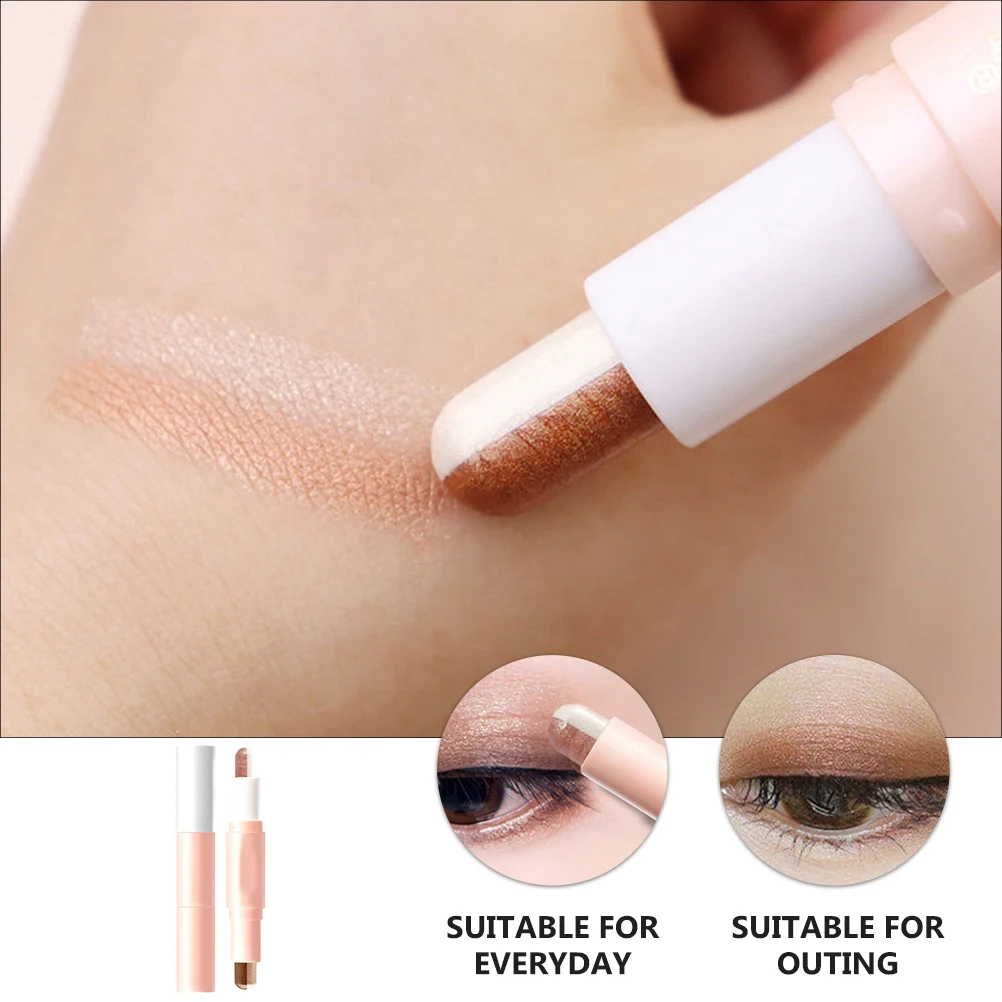 

2Pcs Dual Head Eyeshadow Stick Double Color Gradient Creamy Waterproof Long-Lasting Eye Shadow Eye Shadow Stick