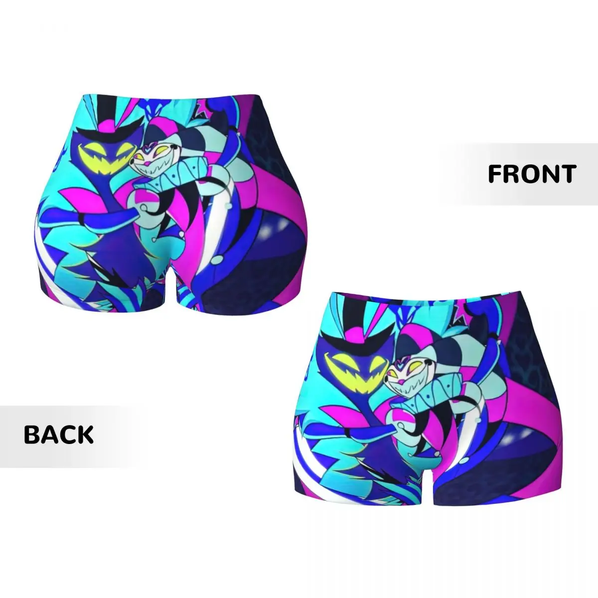 Custom Fizzaroli Helluva Boss Animated Horror Musical Workout Shorts Women Gym Volleyball Running Yoga Shorts