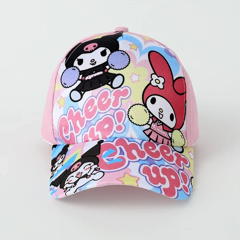 New Kuromi Hello Kitty Sanrio Baseball Cap Student Outdoor Sports Sunscreen Sun Hat Printed Breathable Adjustable Children Ca image 3