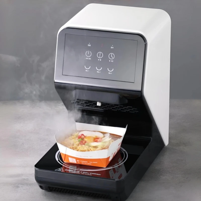 Compact electric Korean noodles induction cooker glass cover heat-resistant plastic handle