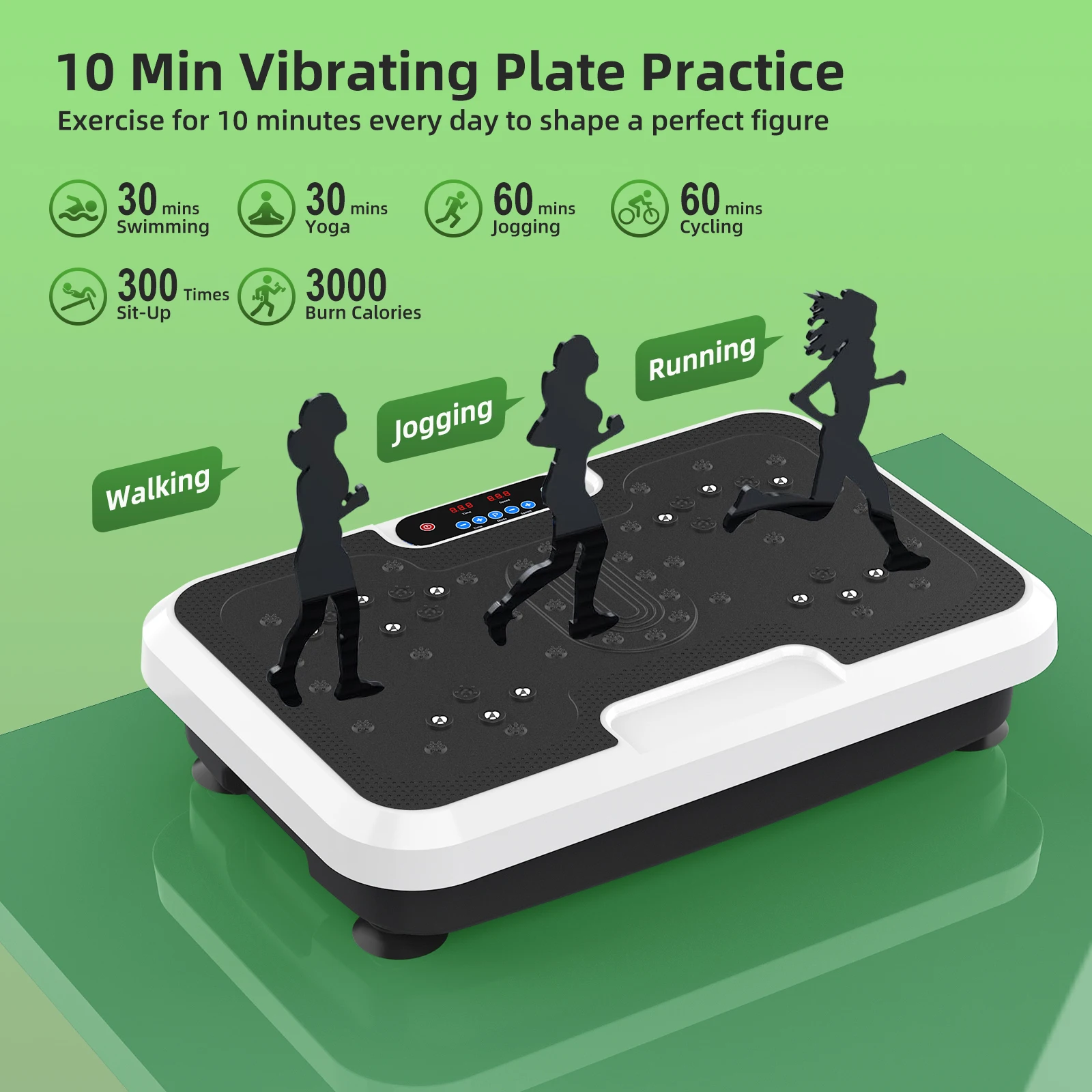 Smart App Control Vibration Plate with Intelligent Program Home Use Vertical Vibration Platform Machine for Full Body Workout