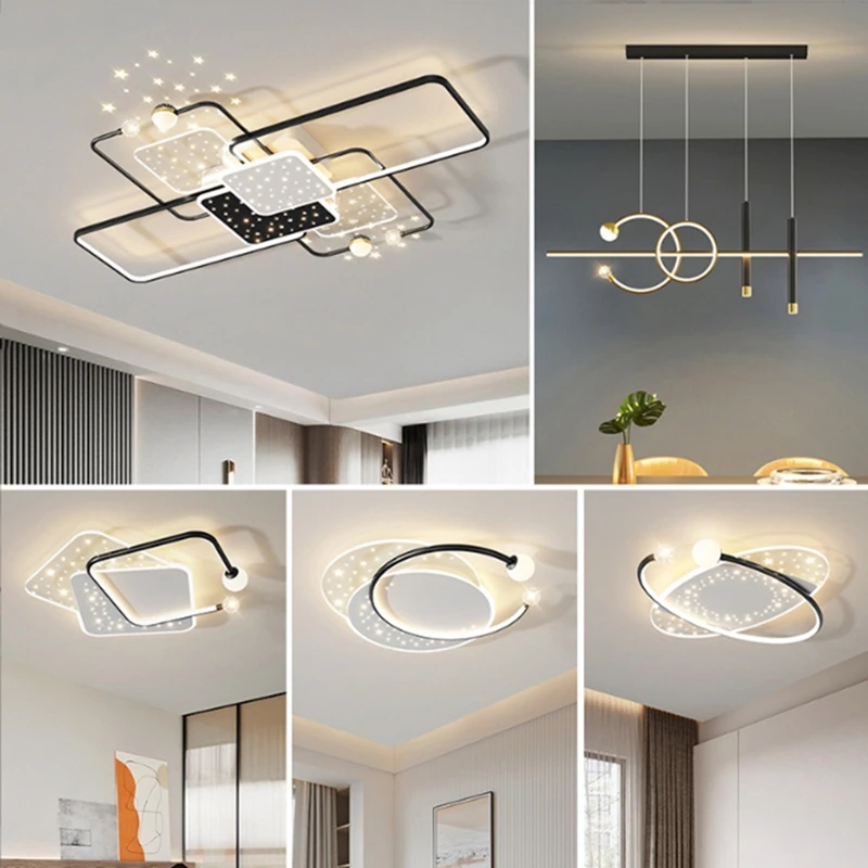 

2024 Modern Living Room Ceiling Light Minimalist LED Indoor Decorate Lighting Fixtures Creative Bedroom Restaurant Chandelier