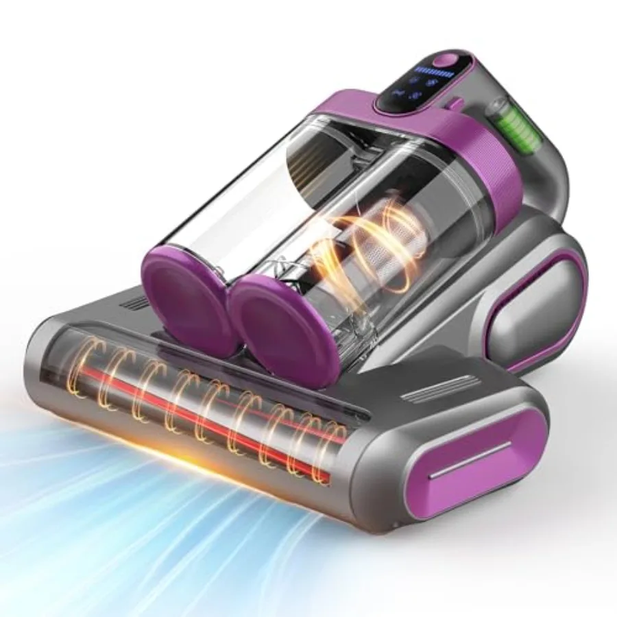 Cordless Handheld Vacuum Cleaner 16Kpa with 253.7nm UV-C Light HEPA Filter Ultrasonic for Bed Sofa Couch Crib Mattress Cleaning