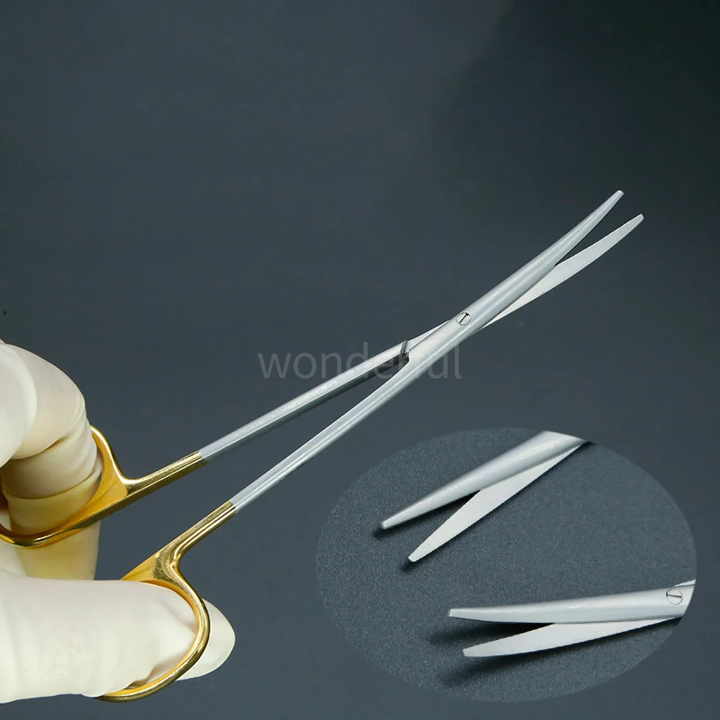 Nasal Cosmetic Plastic Surgery Peeling Blunt Scissors 12cm14cm16cm Curved Straight Round Head Nasal Surgery Scissors Tool