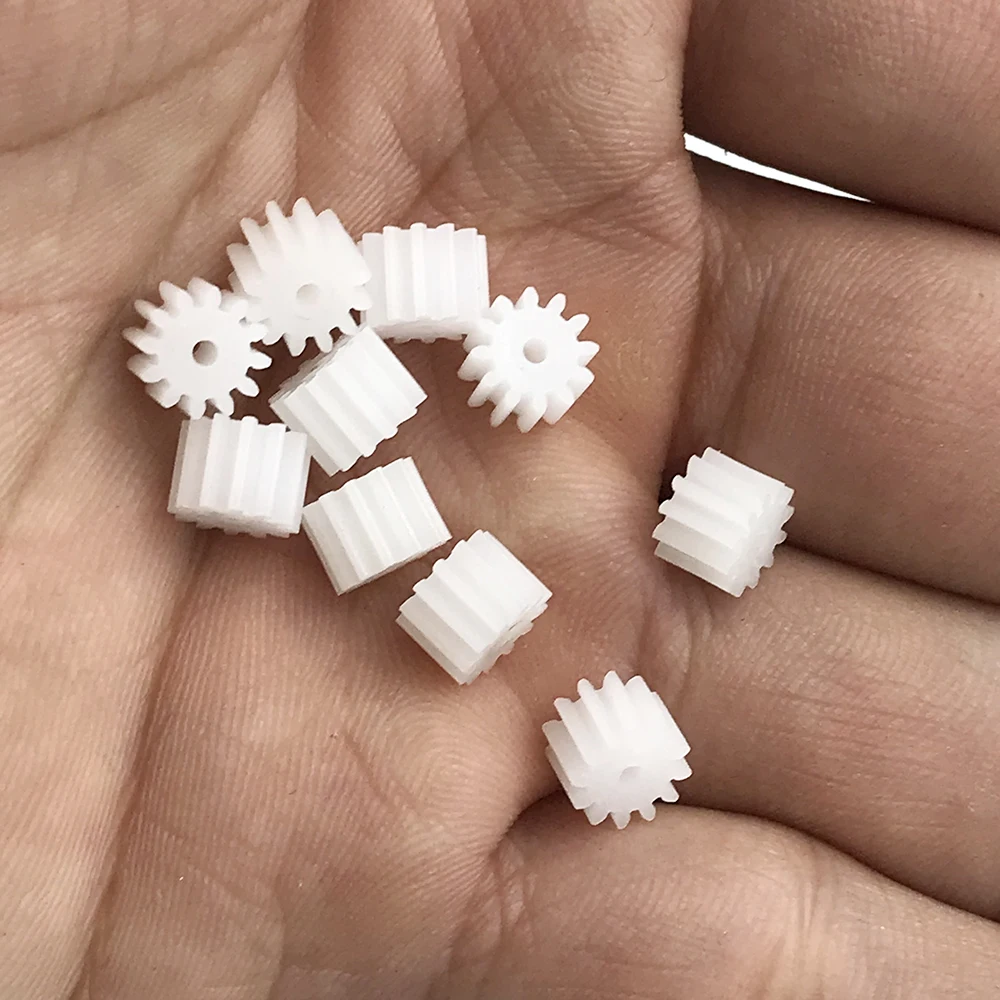 10pcs Plastic Gear 0.5Modulus 121.5A 0.5M Pinion Gear 12 Teeth Plastic Gear Motor Parts Spindle Gear Motor Toy Accessories