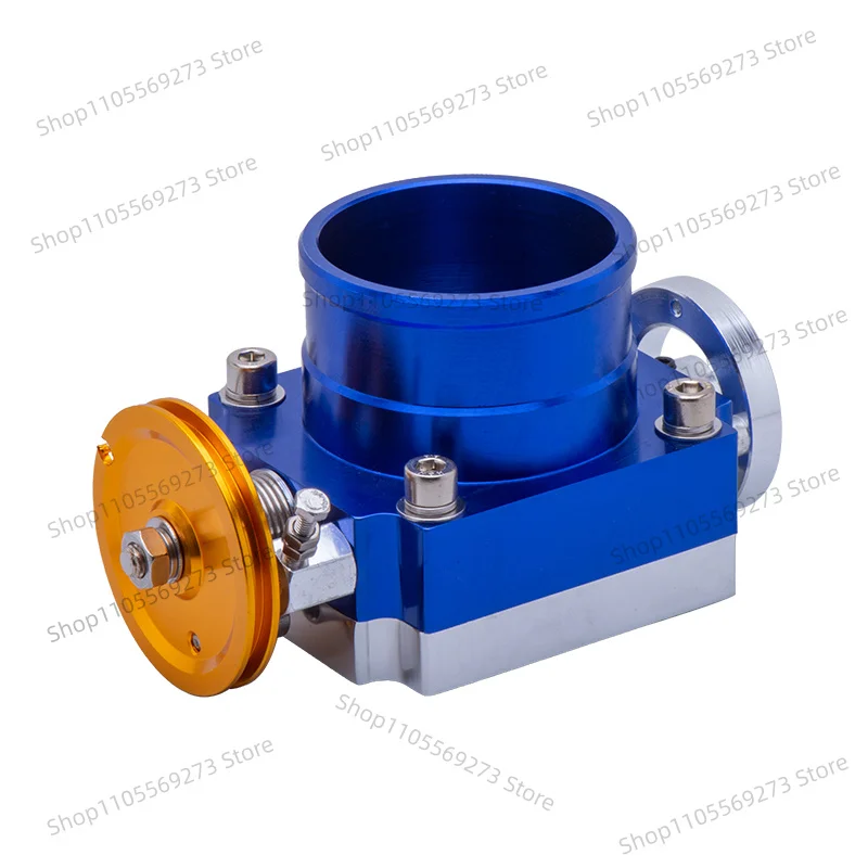 70mm Billet Aluminum Throttle Body Universal High Flow Performance Intake Manifold Adapter for Racing Car Tuning