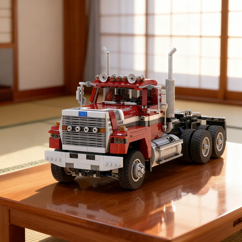 

2208pcs MOC Forded LTL9000 6x6 Semi Truck 1 17 Technical Model Building blocks Architecture toy Christmas gifts Brick Kids DIY