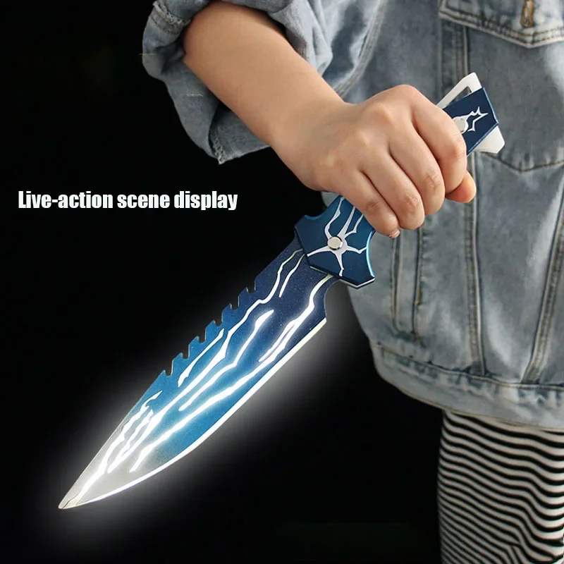 35cm Valorant Smite Knife Toy Luminous Acrylic Cosplay Sword Prop Boys Gifts Katana Lightsaber Game Peripherals Performance Doll