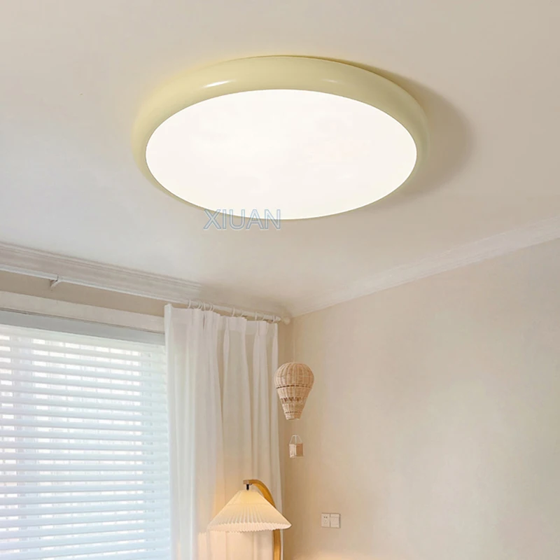 

Minimalist Modern Bedroom Ceiling Lamps 40cm 50cm Round Lamp Retro Nordic Home Decor Living Room Study Ceiling Hanging Lights