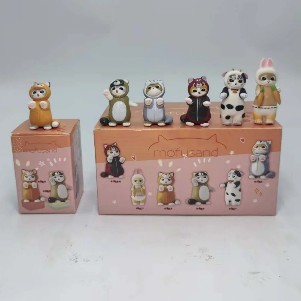 

Mofusand Cats Wearing Animal Clothes Blind Box Gift Cute Toys Desktop Ornament Girl's Gift Birthday Present Collectable Figurine