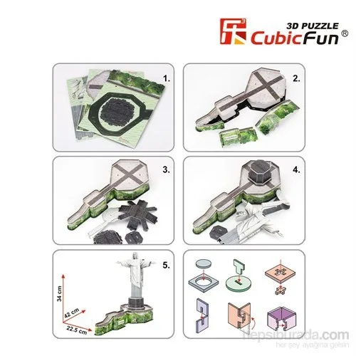 Cubic Fun 3D 22 Stuk Redder Jezus Puzzel (Brazilië)