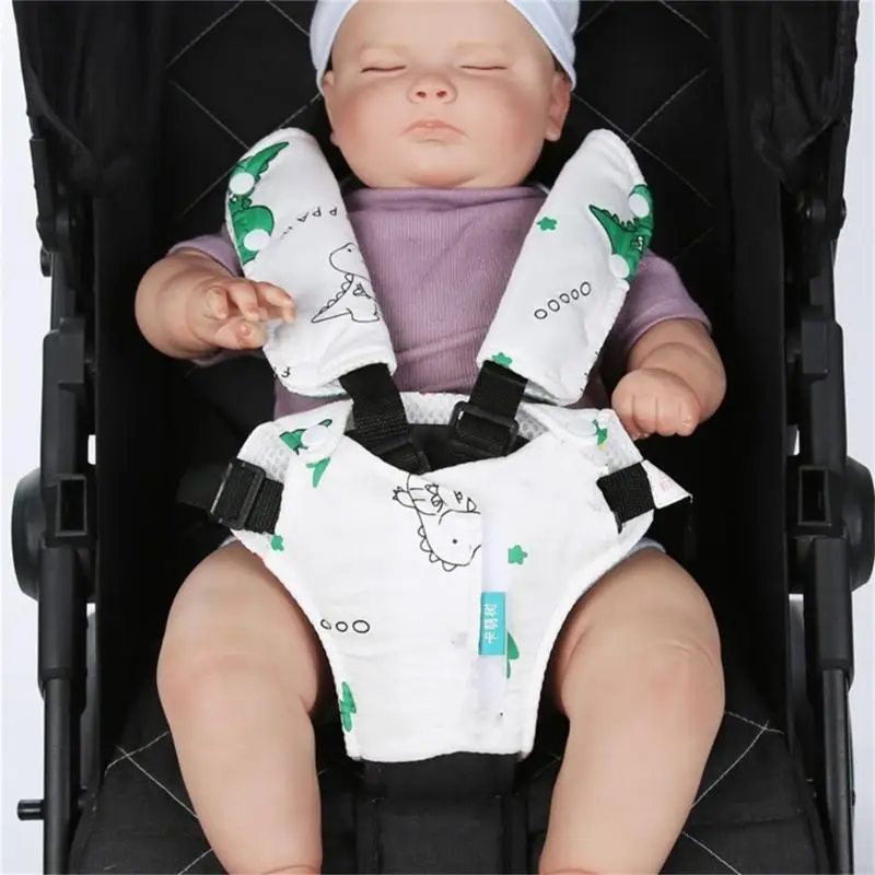 Kinderwagens Handvat Beschermhoes Peuter Winkelwagen Riem Kwijlen Bib Pasgeborenen Baby Speeksel Handdoek Kruis Protector 24BE