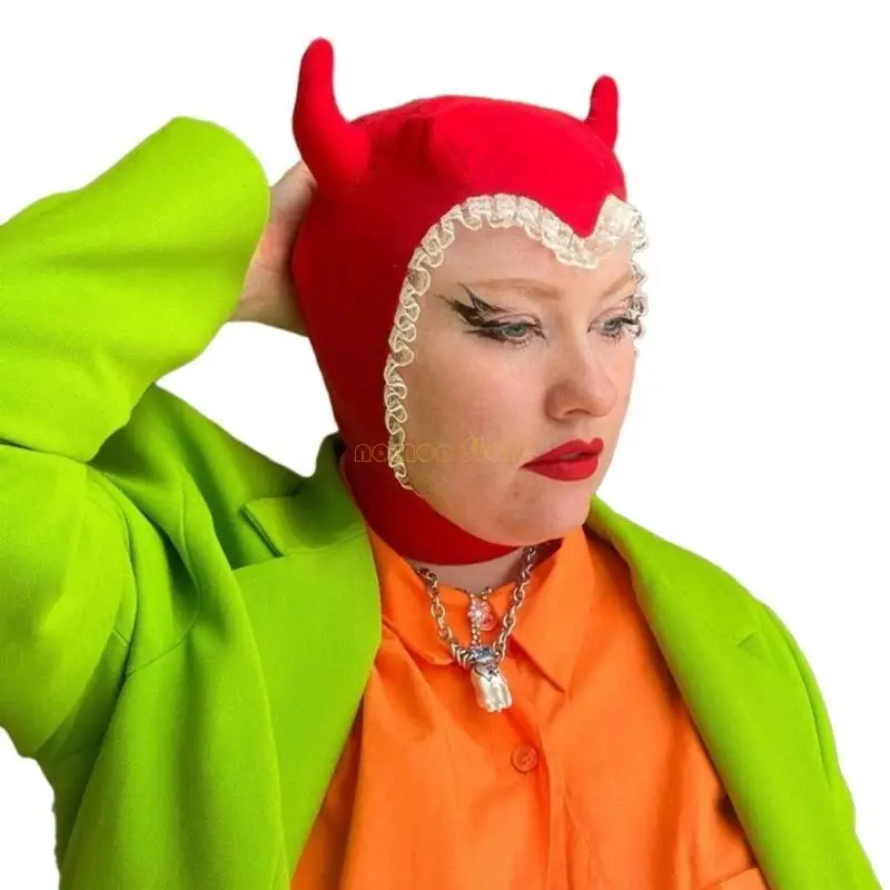 31BF Забавная шапка на Хэллоуин для девочек, шляпа с длинными ушами на Хэллоуин, теплые подарки на день рождения с кроликом