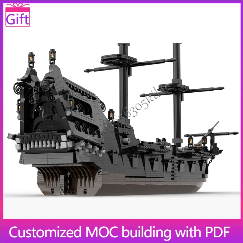 

2478 Parts MOC Pirate Black Ghost Ship Custom Puzzle Model Technical Set DIY Assembly Kids Puzzle Toys Exquisite Birthday Gift