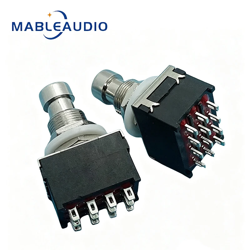 12-Pin Effects Pedal Switch, Bypass Switch, Toggle Switch  4PDT Foot Switch, Eco-Friendly, Amplifier Accessories 1PCS
