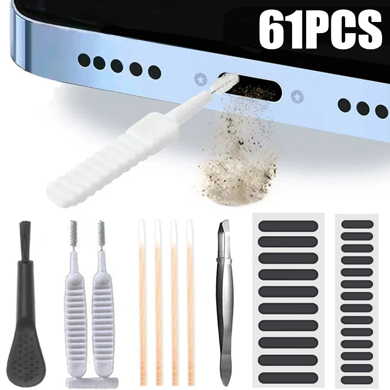 Mobile Phone Speaker Dust Removal Cleaner Tool Kit For iPhone Samsung Xiaomi Universal Phones Dustproof Cleaning Brush