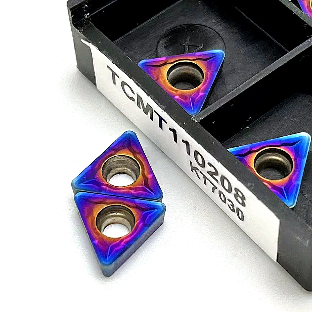 Nano Blue High Quality Original Cutter TCMT 110204 TCMT110208 Carbide Blade Turning Pin Milling Tool Cutting Tool