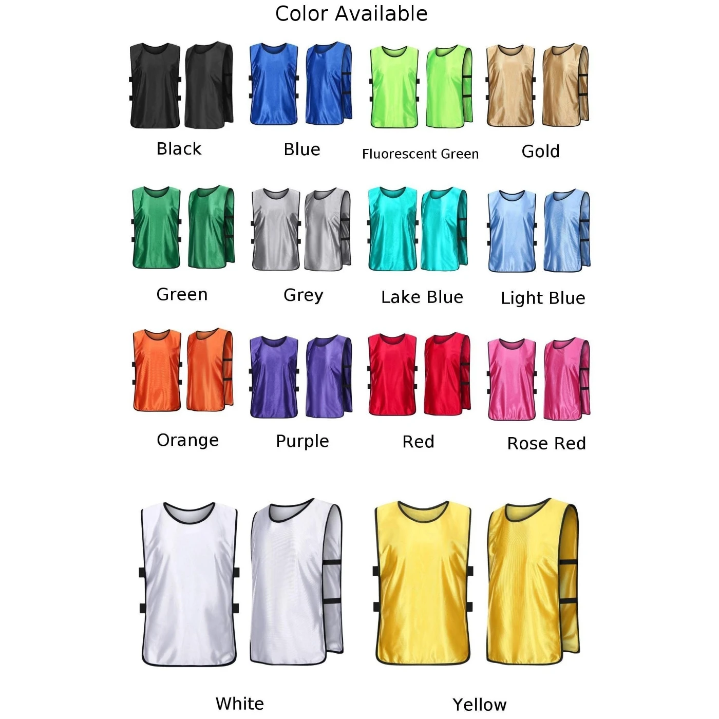 Bib Gold Green Grey Lake Blue Light Blue Vest Quick Drying Regular Scrimmage Soccer Spring Summer Vacation Autumn