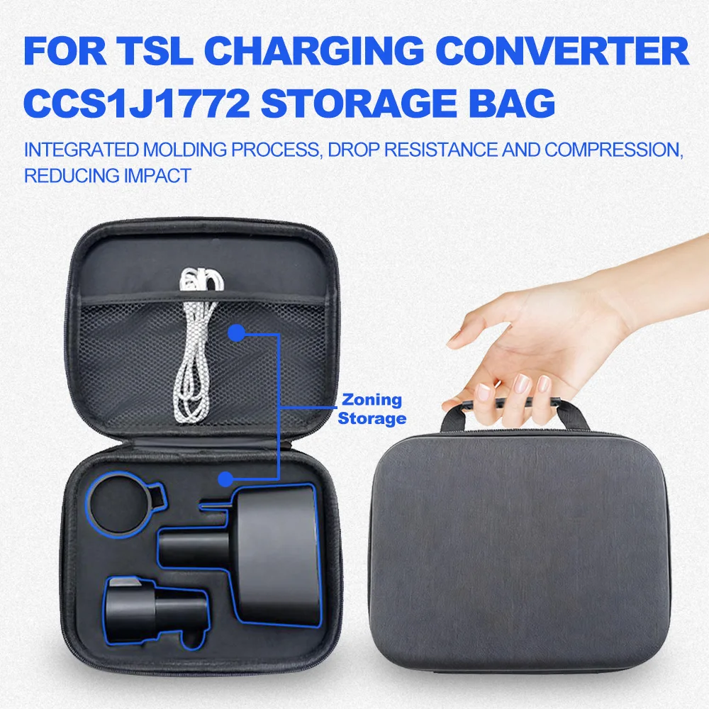 

For TSL Charging Converter Storage Bag Waterproof Portable Charging Adapter Storage Box Automotive Supplies Storage