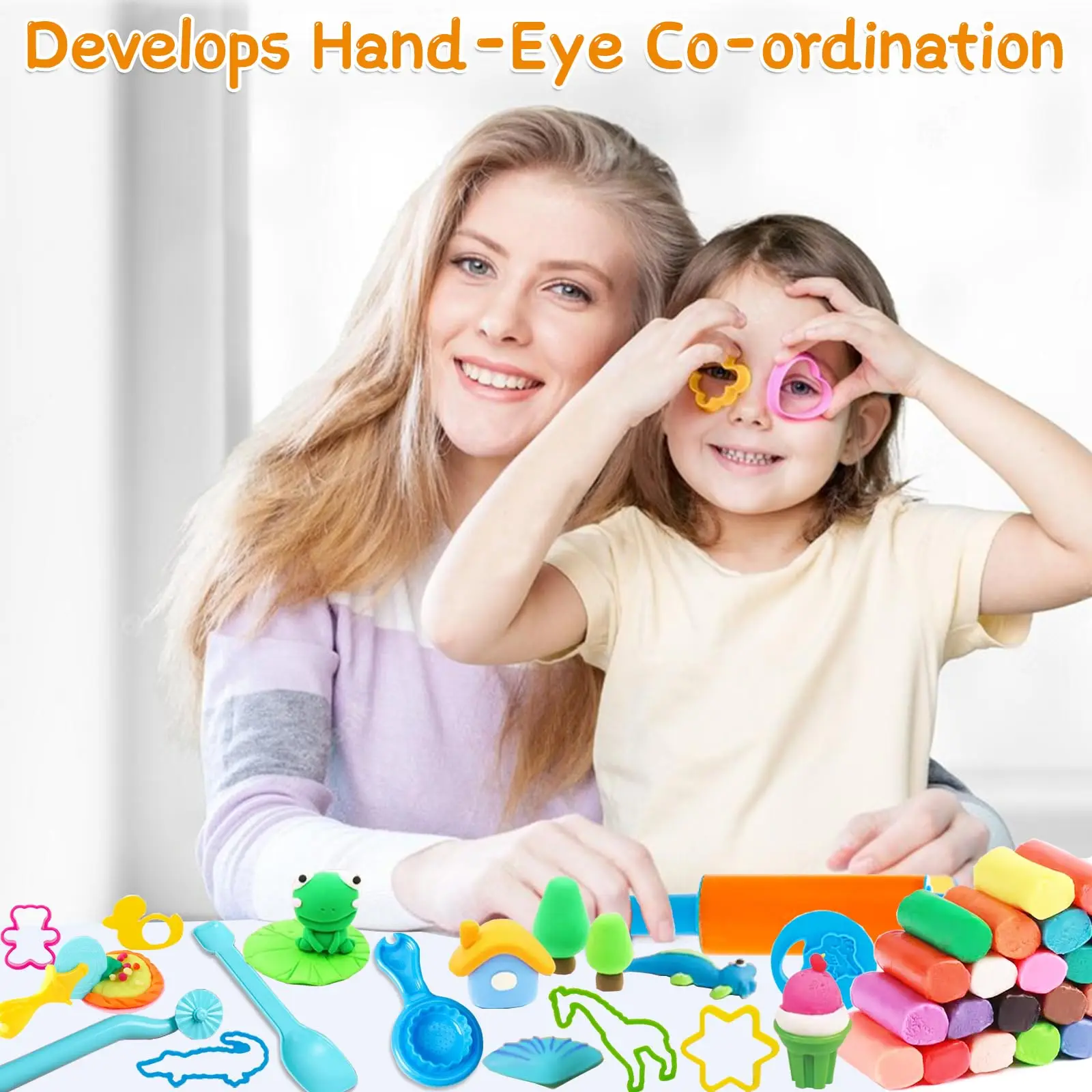 Speeldeeggereedschap 45-delig Speeldeeggereedschapset voor kinderen, Speeldeegaccessoires Plastic speeldeeg Dierenvormen Snijders, Speeldeeg