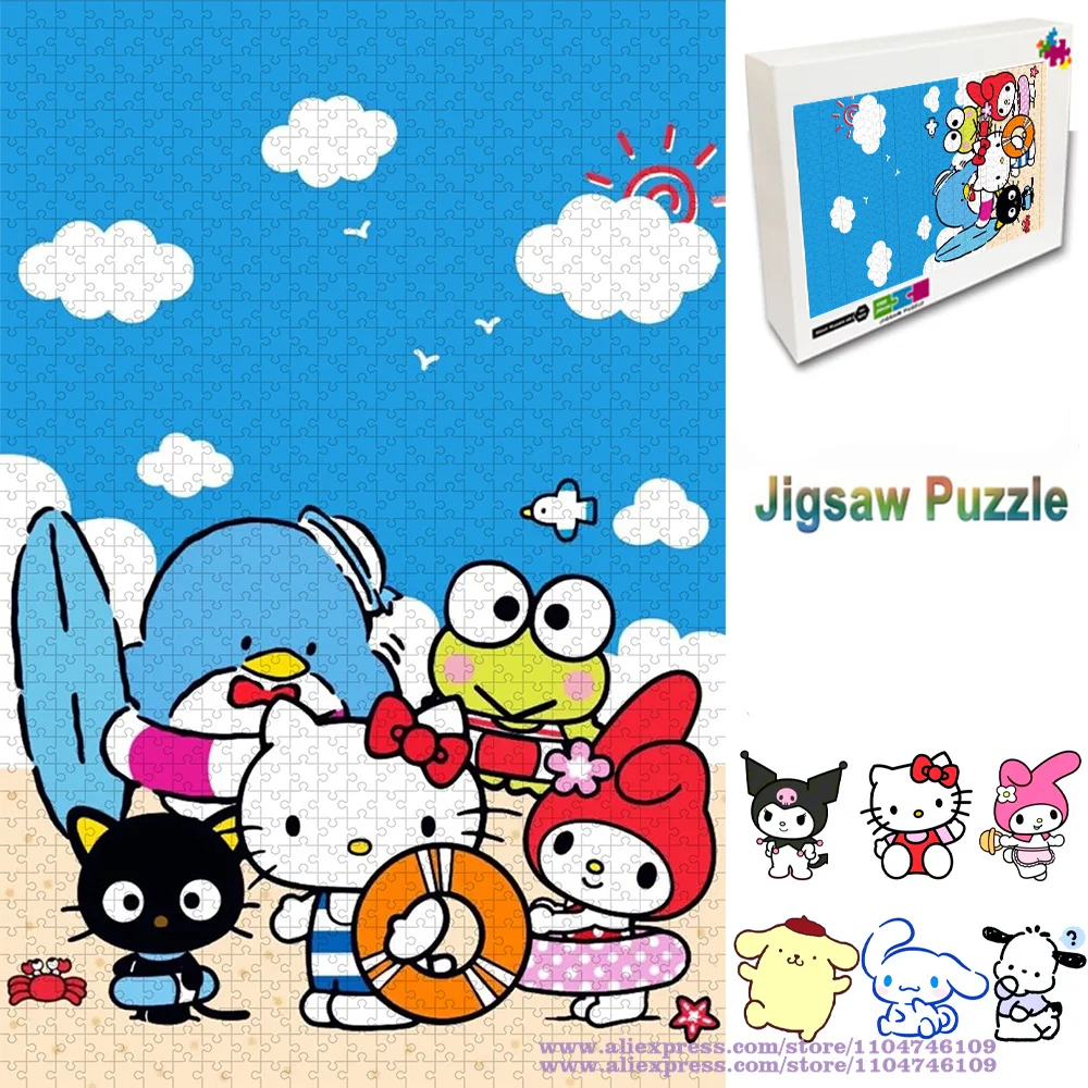

Sanrio Hello Kitty Puzzle Jigsaw Cartoon Anime My Melody 108/200/300/500/1000/1500Pcs Intelligence Puzzles Creative Gift