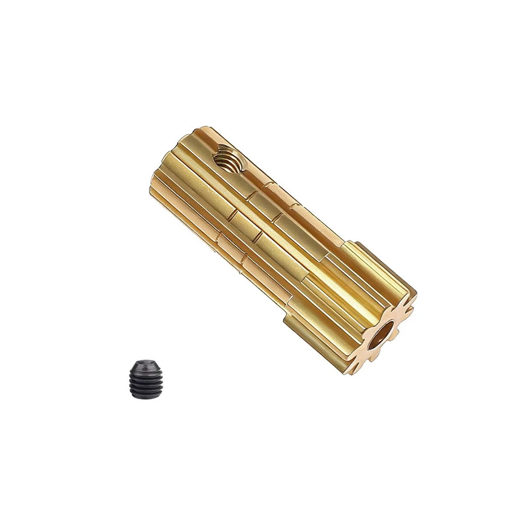10T Brass Motor Pinion Gear Part#13505015 Replacement Parts for Tamiya CW-01 Lunchbox Pumpkin LY242 RC Model Car