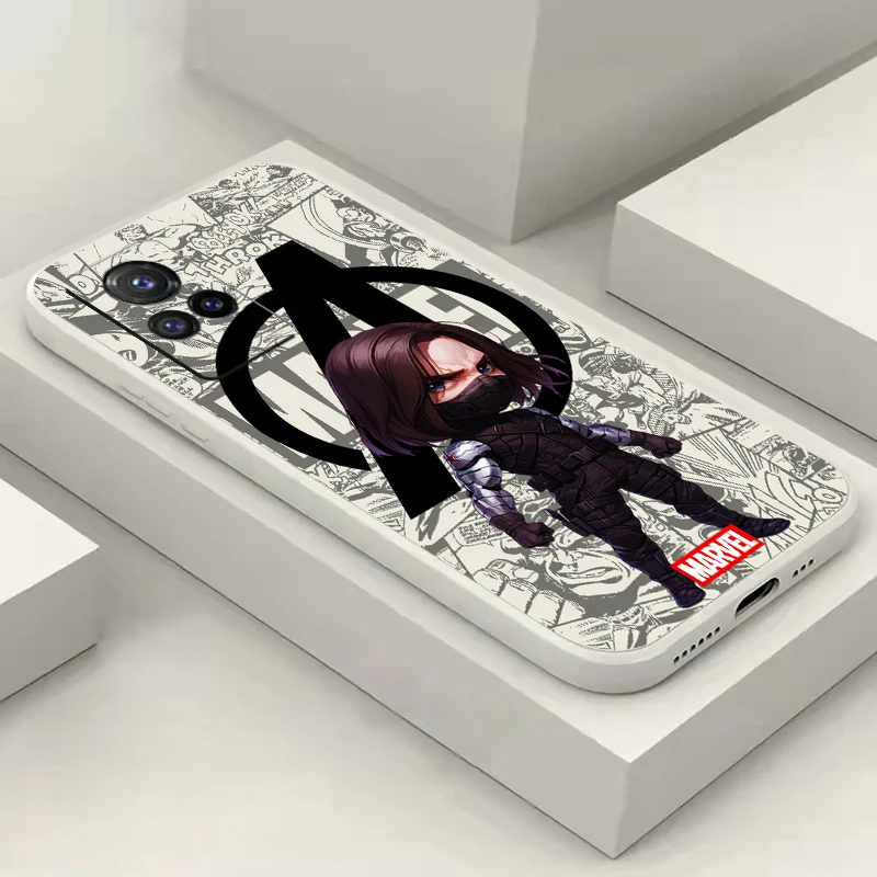 Captain America Phone Case para VIVO, Bucky Barnes, Y91, Y85, Y83, Y79, Y77, Y76S, Y75, Y73, Y73S, Y72, Y70S, Y67, Y66, Y35, Y53, y55S