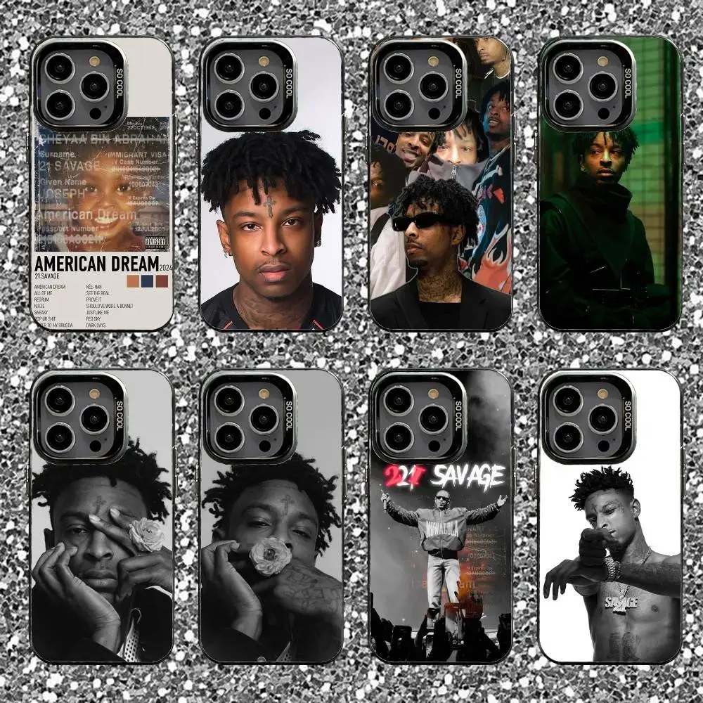 

21 S-Savage American Dream Phone Case For iPhone 16,15,14,13,12,11,Pro,XS,Max,Plus,Mini,SE Black Candy Matte Shockproof Cover
