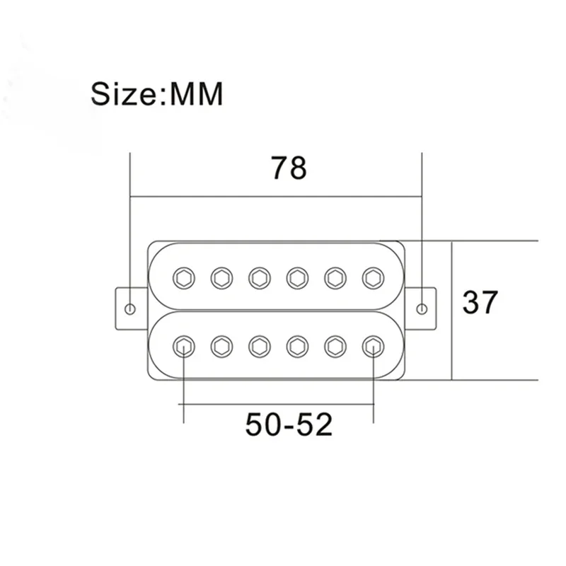 Guitar Humbucker 12 Adjustable Hex Screw Dual Coil 6-String Electric Guitar Coil Splitting Pickup N7.5K/B15K Output Light Blue