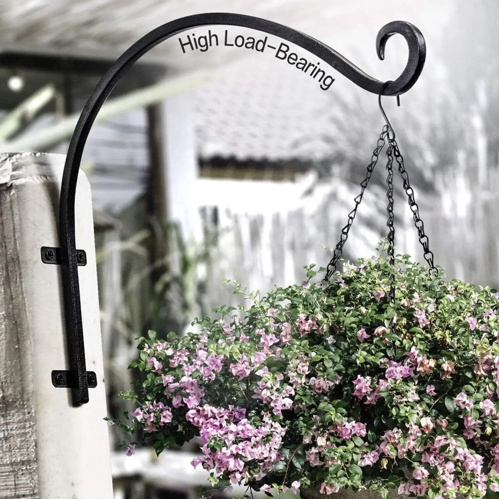 Plant Pot Hanger Heavy Duty Square Steel Wall Mount Flower Pot Hook for Apartment Balcony Urban Patios Restaurant Homeowners