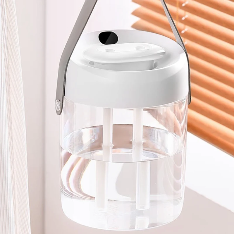 1 PCS 2L Double Nozzle Humidifier Office Desktop Portable Air Atomizer USB Chargeable Digital Display Humidification Nebulizer