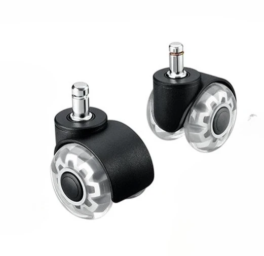 AD 5PCS Universal Mute Wheel Office Chair Caster Swivel Rubber Soft Safe Rollers Furniture Hardware Chair Wheels for Desk Office