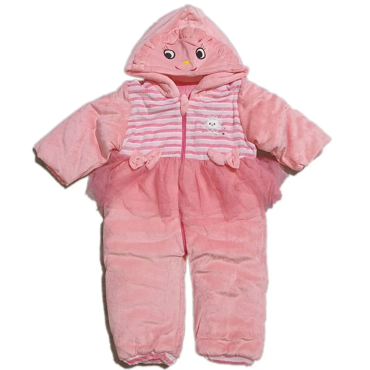 

RomperDew Cotton Clothes Crawling Clothes Female Infant Children Baby Hooded Long Sleeve Long Legs Thick Section Long Crawling