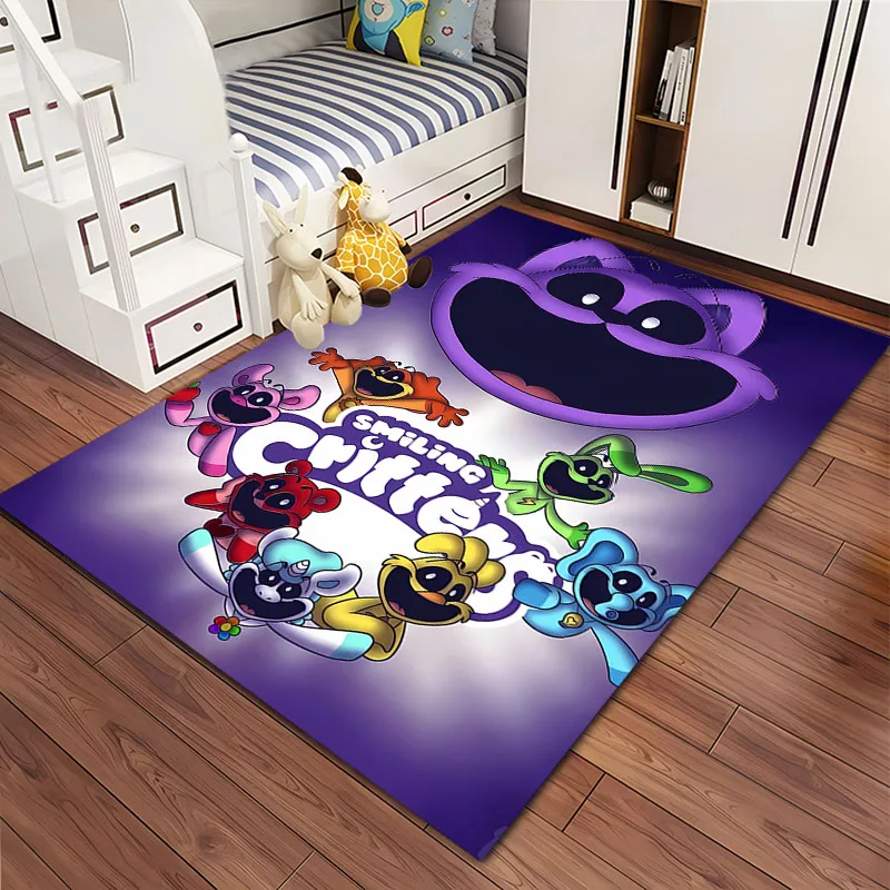 Game Smile CR1TTERS Anti-slip Mat Home Decor Floor Rug Carpet Cartoon Printing Living Room Bedroom Rug Sofa Doormat  Home Tapete