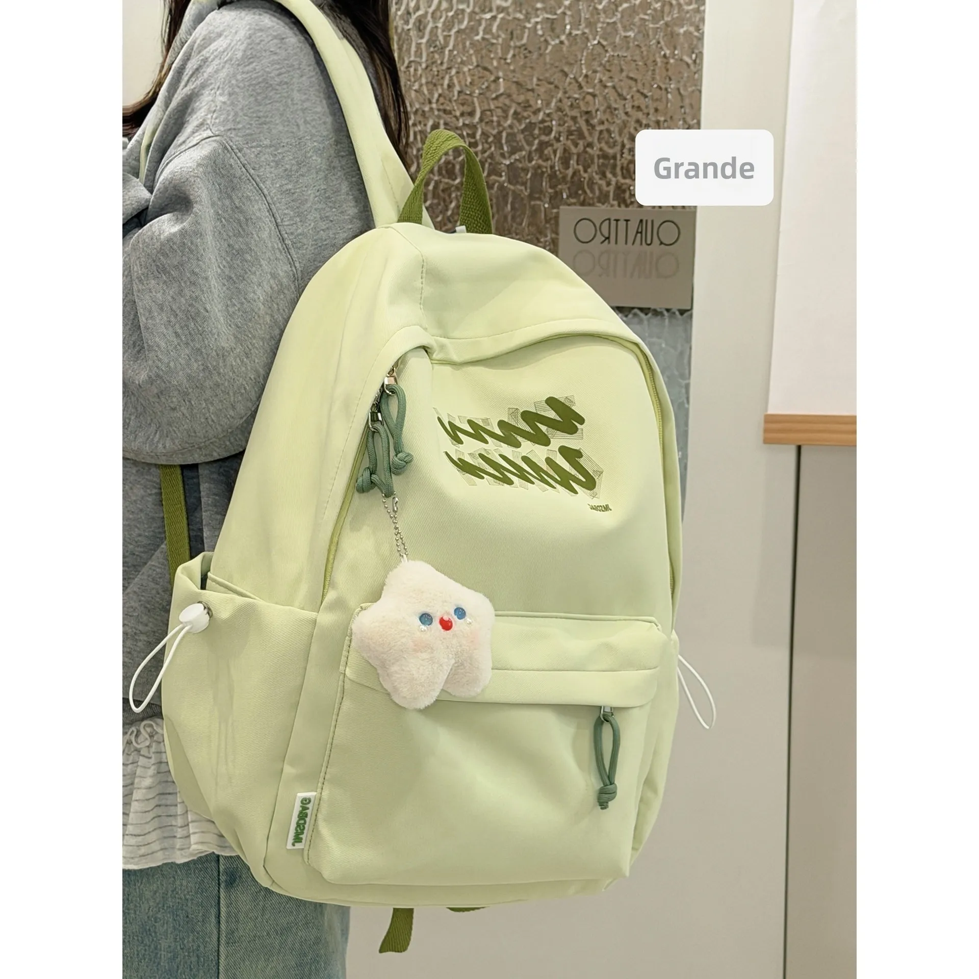 casual-japanese-style-tea-party-travel-backpack-women's-double-shoulder-bag-versatile-polyester-zipper-closure-15-inch