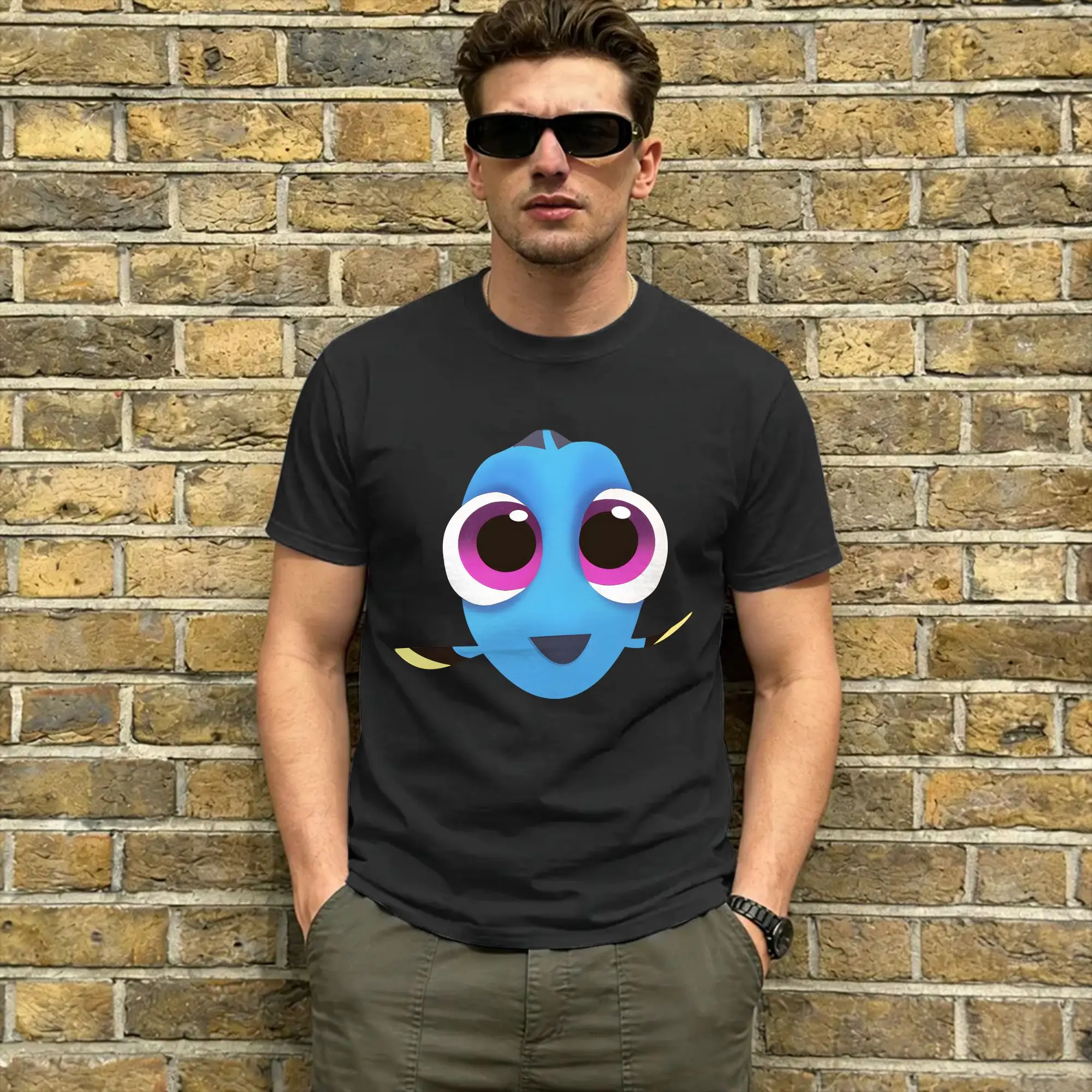 Findings Nemo T Shirt for Men 100% Cotton Unique T-Shirts Round Collar Baby Dory  Tees Short Sleeve Tops Printed