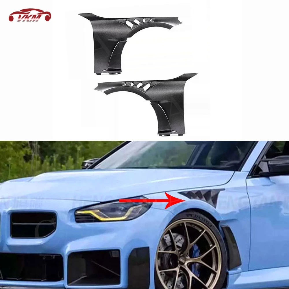 

For BMW 2 Series G87 M2 2023+ Dry Carbon Fiber Side Fender Air Vent Trim Cover Front Bumper Fender Body Kits FRP Car Accessories