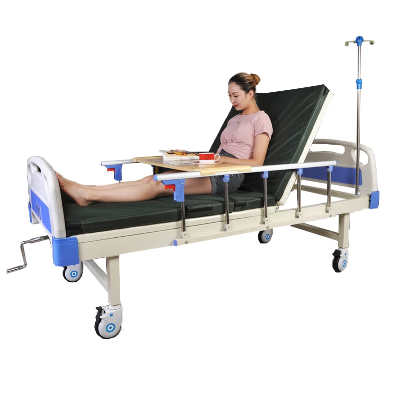 factory outlet two manual cranks hospital single function nursing medical hospital bed for elderly