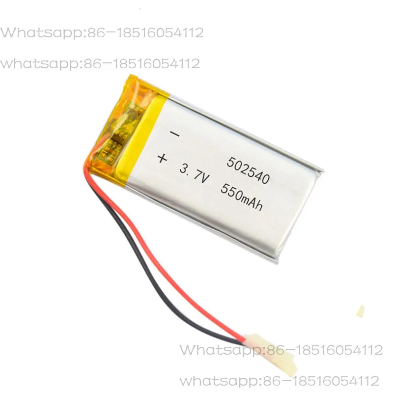 2/5/10/20pcs 3.7V 550mah 502540 Lithium Polymer Ion Battery 2.0mm JST Connector