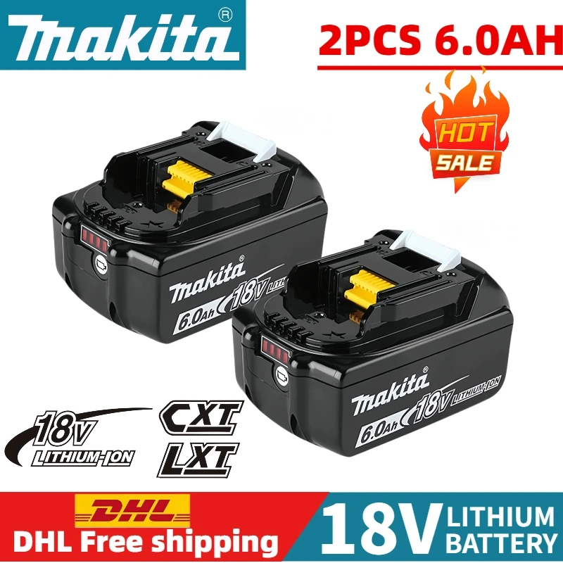 

100% original BL1860B 6.0Ah Makita Battery, Rechargeable Lithium battery for Makita 18V Battery BL130B BL1840B BL1850B LXT400