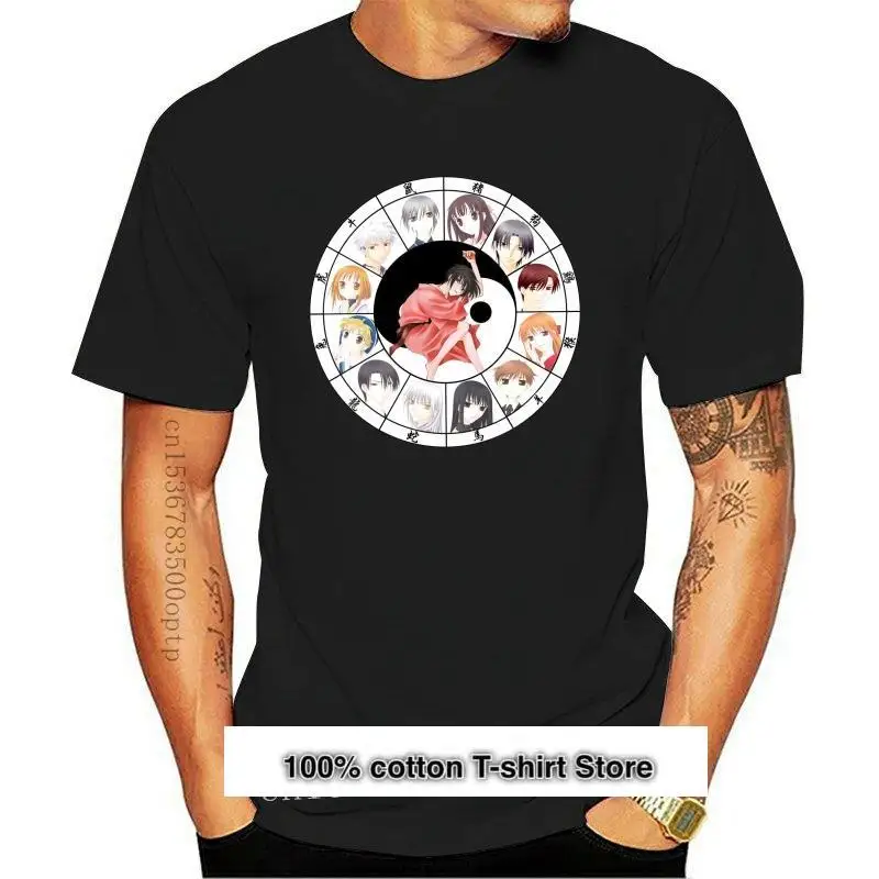 Camiseta de algodón negra para hombre, camisa de la serie de Anime, cesta de frutas, tallas S-5XL, novedad de 2024