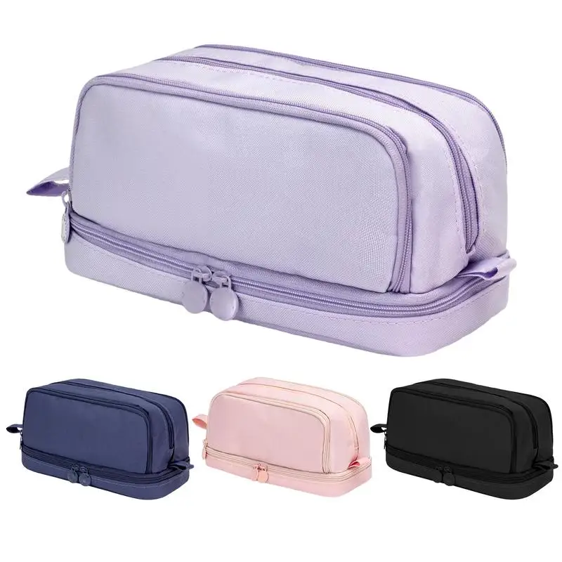 

Portable Pencil Case Portable Large-Capacity Zipper Pencil Case Aesthetic Pen Pouch Stationery Storage Bag for Pencils Pens