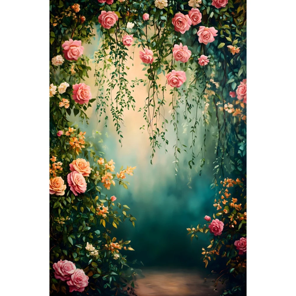 الربيع زهرة جدار التصوير خلفية مجردة الأزهار الزفاف عيد ميلاد حزب ديكور الأمومة الفن صورة خلفية فوتوبوث #2