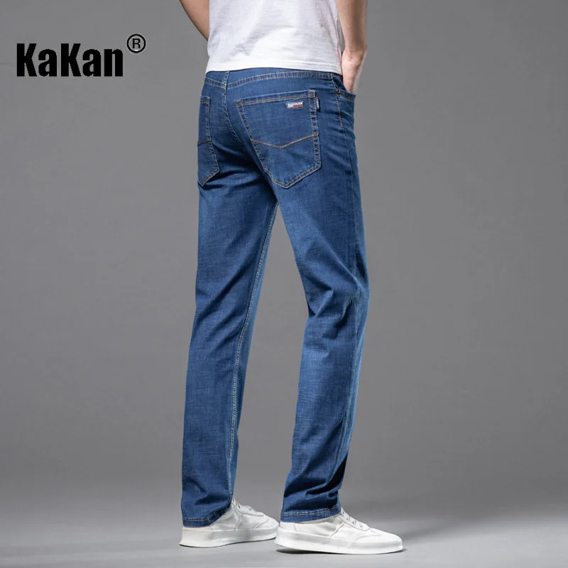 Kakan - New Summer Thin Loose Straight Leg Jeans for Men, Youth Casual Versatile Casual Long Jeans K42-6202