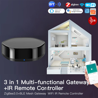 3in1 Wireless Gateway Hub Tuya Smart 38K IR Remote Gateway with BLE Mesh ZigBee Infrared Controller for Alexa Google Smart Life