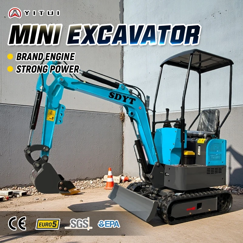 حفار صغير مخصص من المصنع الصيني 1.5 1.2 طن حفار صغير متعدد المساعد لاستخدام السيناريو المتعدد حفارة صغيرة